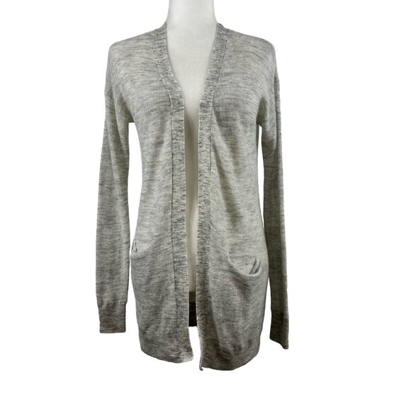 Aritzia Wilfred Free Open Front Cardigan XS Wool Mohair Neutral Pockets Casual - Picture 1 of 10